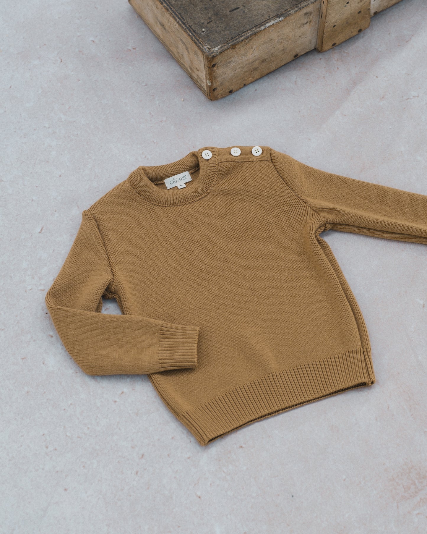 Pull MALO enfant caramel - tricoté en France